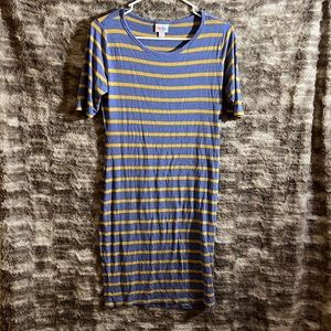 Dress blue and yellow